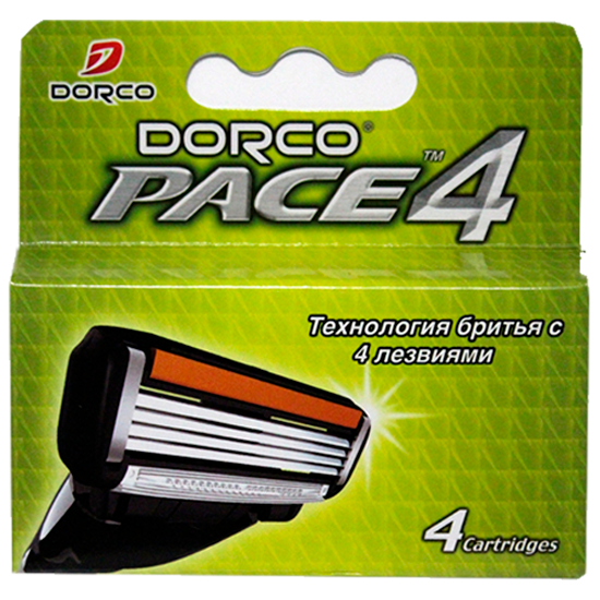 dorco сменные кассеты pace4 с 4 лезвиями