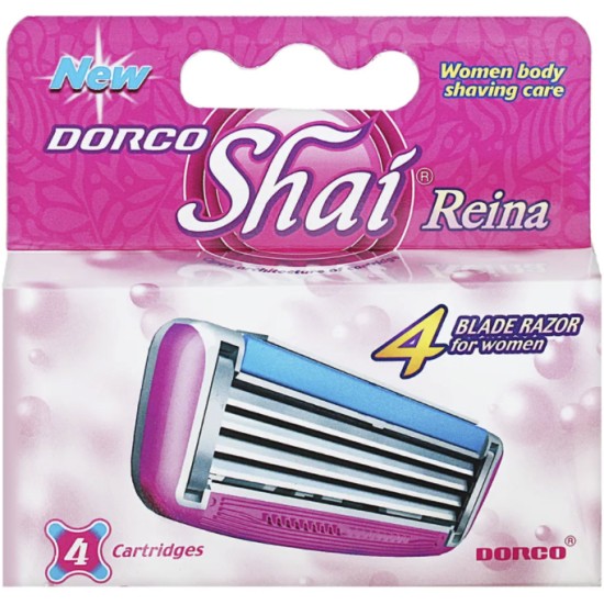 dorco сменные кассеты женские eve 4 (shai) reina с 4 лезвиями арт. fr a2040, 4 штуки
