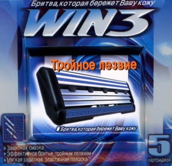 Dorco сменные кассеты Win3 (система крепления Slalom / Ultrex) с 3 лезвиями, 5 шт