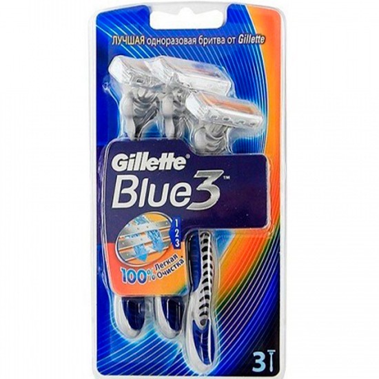 Станок одноразовый Gillette с 3 лезвиями Blue3