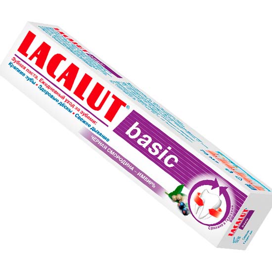 Lacalut зубная паста Basic черная смородина - имбирь