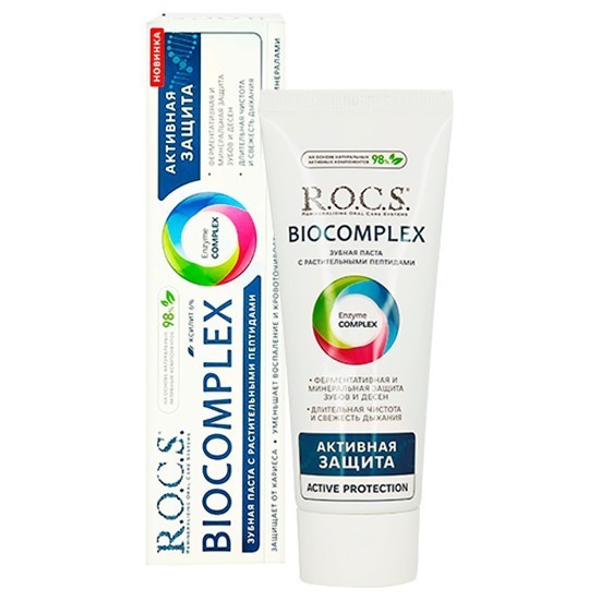 R.O.C.S. зубная паста Bio Complex с Активными пептидами 75 мл