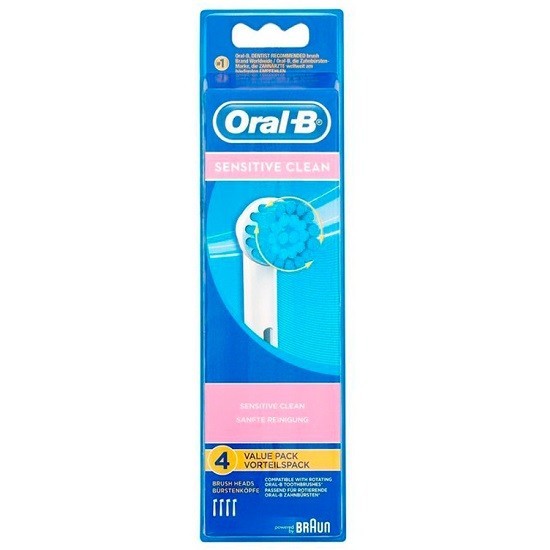 Oral-B насадки для электрической зубной щетки Sensitive Clean 4 штуки