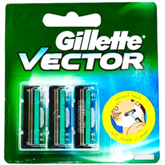 gillette сменные кассеты slalom / vector с системой прочистки push-clean