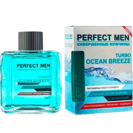 perfect men лосьон после бритья turbo ocean breeze освежающий 100 мл