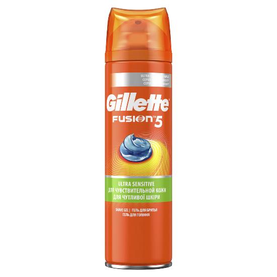 Gillette гель для бритья Fusion для чувствительной кожи с миндальным маслом 200 мл
