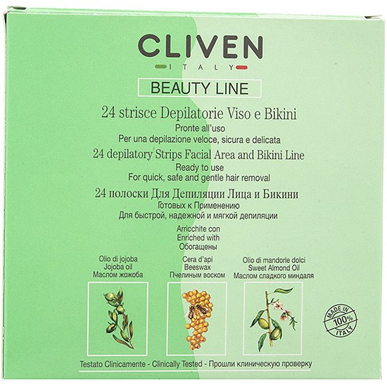 Cliven Beauty Line полоски для депиляции лица и бикини