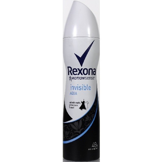 Rexona дезодорант спрей Invisible Aqua Невидимая на черной и белой одежде 150 мл