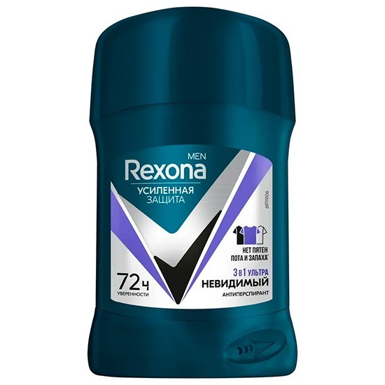 rexona men дезодорант стик 3 в 1 ультра невидимый антиперспирант 50 мл