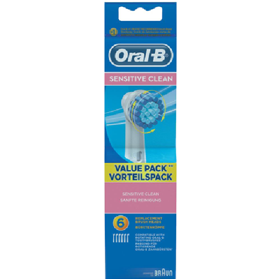 Oral-B насадки для электрической зубной щетки Sensitive Clean 6 штук