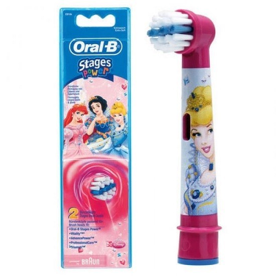 oral-b насадки для электрической зубной щетки stages power детские princess 2 штуки