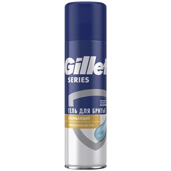 Gillette гель для бритья Series Защищающий с миндальным маслом 200 мл
