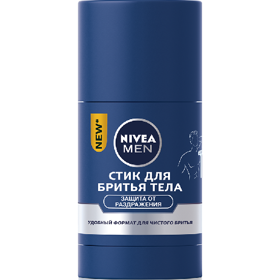 Nivea Men мыльный стик для бритья тела Защита от раздражения 75 мл (81719)
