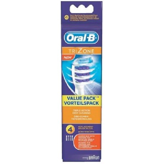 Насадки для электрической зубной щетки Oral-B TriZone, 4 штуки