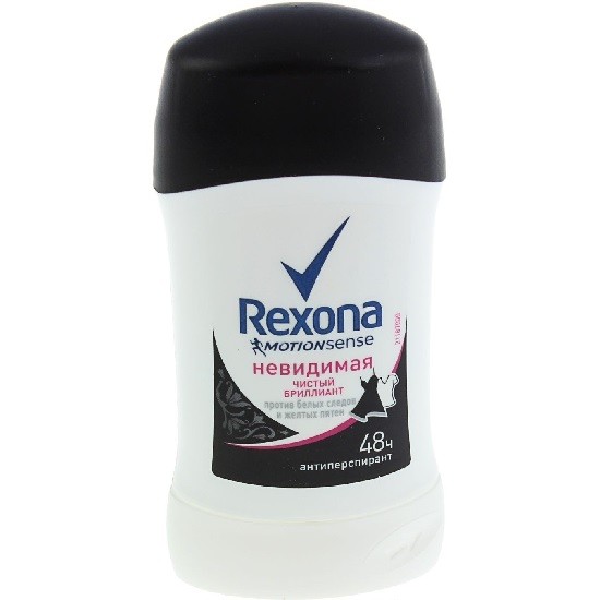 Rexona дезодорант стик Невидимая Чистый бриллиант антиперспирант 40 мл
