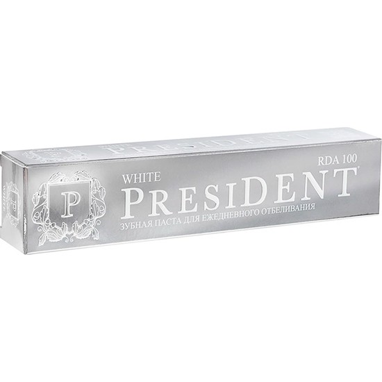 president зубная паста white rda100 для ежедневного отбеливания