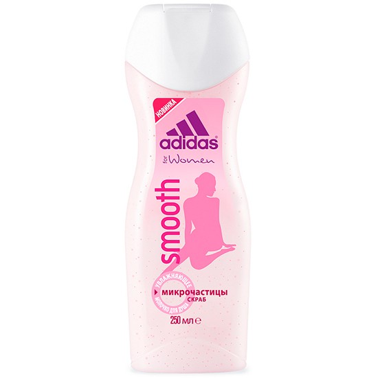 adidas для душа и молочко smooth увлажняющий женский 250 мл.