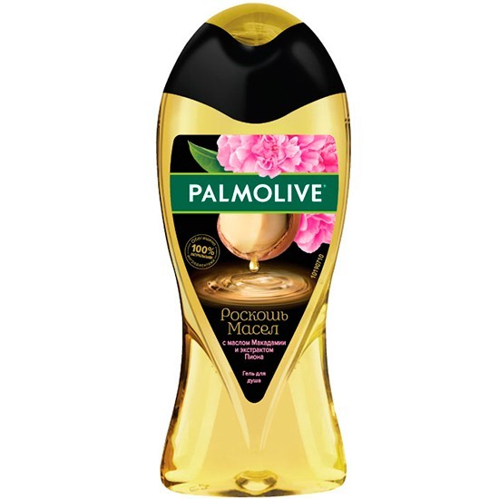 palmolive крем-гель для душа роскошь масел с маслом макадамии и экстрактом пиона