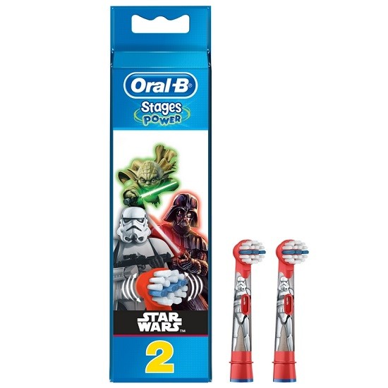 насадки для электрической зубной щетки oral-b stages power star wars детские, 2 штуки