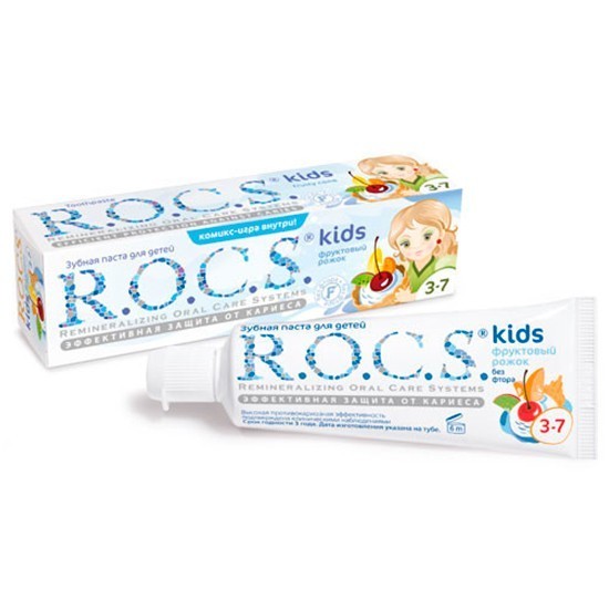 r.o.c.s. kids зубная паста фруктовый рожок детская 45 г