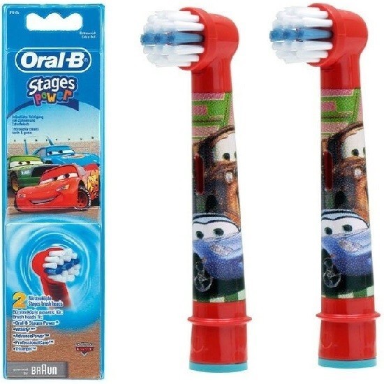 Насадки для электрической зубной щетки Oral-B Stages детские Тачки, 2 штуки