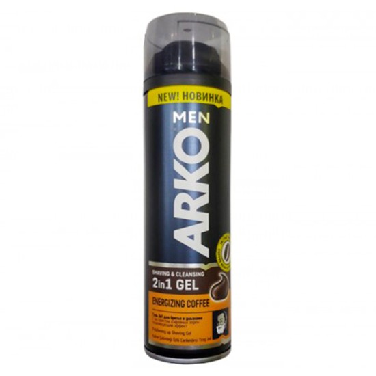 arko men гель для бритья и умывания 2в1 energizing coffee с экстрактом кофейных зерен 200 мл