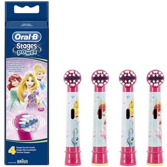 Насадки для электрической зубной щетки Oral-B Stages Power детские Princess, 4 штуки