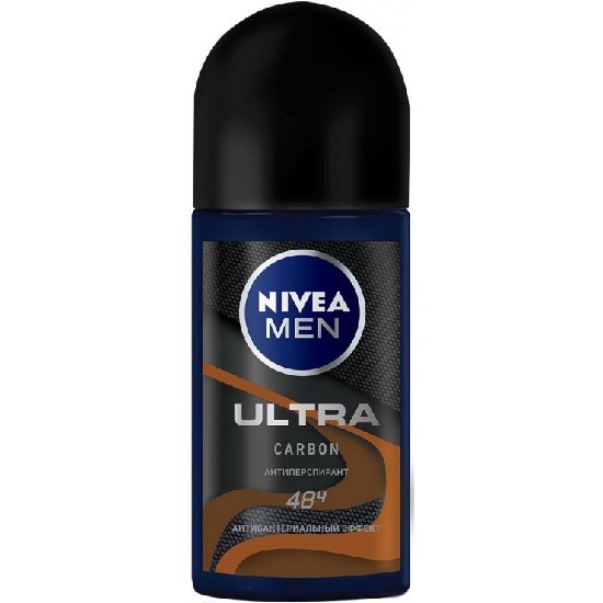 Nivea Men дезодорант шариковый Ultra Carbon антиперспирант 50 мл (85366)