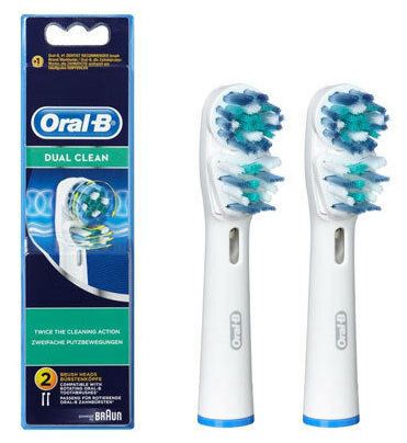 oral-b насадки для электрической зубной щетки dual сlean 2 штуки