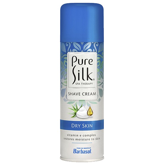 Barbasol Pure Silk крем-пена для бритья женская Dry Skin Spa Therapy с алоэ