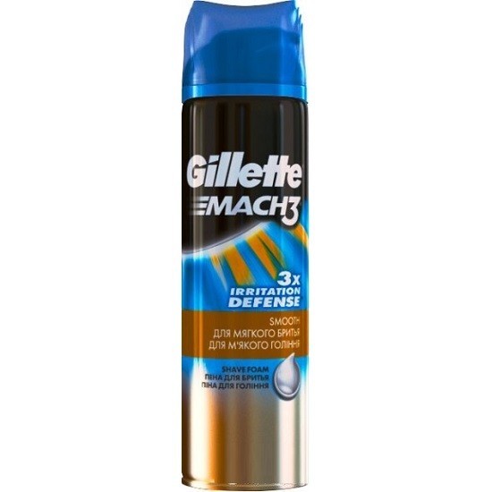 Gillette пена для бритья Mach3 Smooth для мягкого бритья, 250 мл