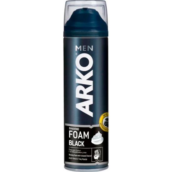 arko men пена для бритья black с активированным углем 200 мл