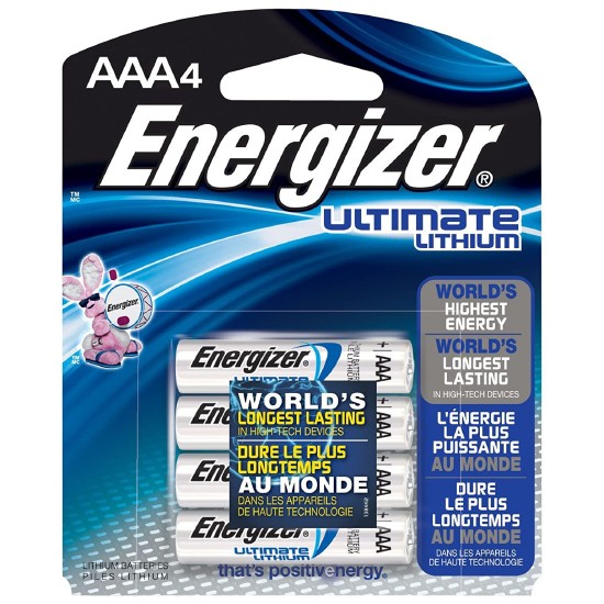 Energizer батарейка AAA мизинчиковая Ultimate Lithium 1.5V литиевая LR03