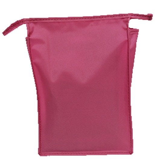 Косметичка 20х18х5 см с прозрачным окном розовая