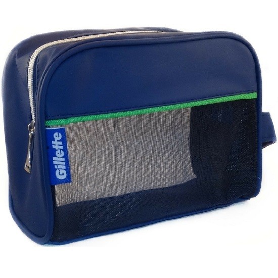 Косметичка Gillette 19х15х9 см сетчатая горизонтальная синяя