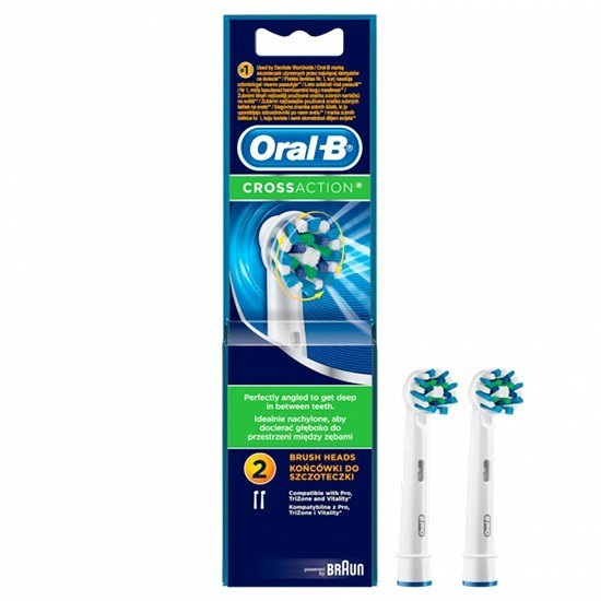 oral-b насадки для электрической зубной щетки crossaction 2 штуки