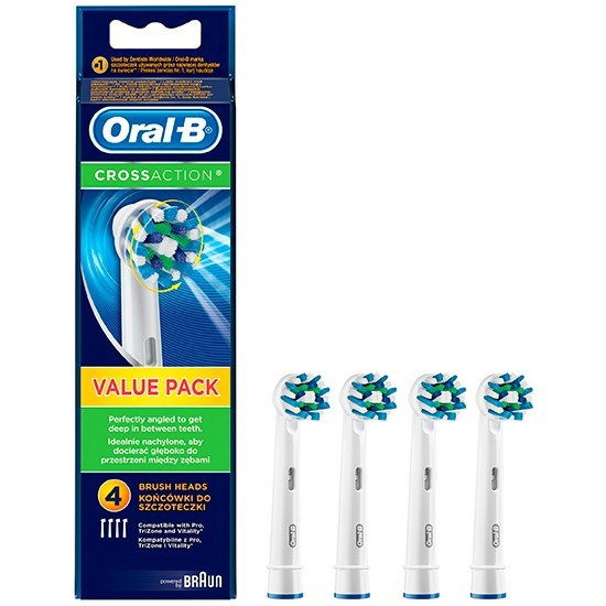 Oral-B насадки для электрической зубной щетки CrossAction 4 штуки