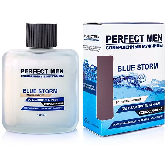 perfect men бальзам после бритья blue storm охлаждающий 100 мл