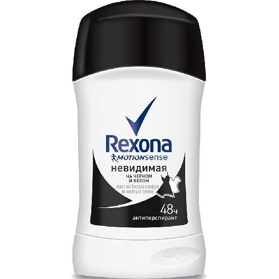 Rexona дезодорант стик Невидимая на черном и белом антиперспирант 40 мл