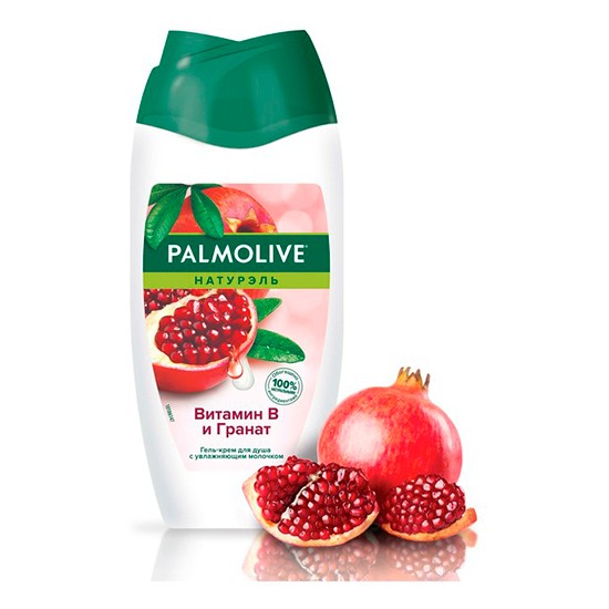 Palmolive крем-гель для душа с увлажняющим молочком Витамин В и Гранат