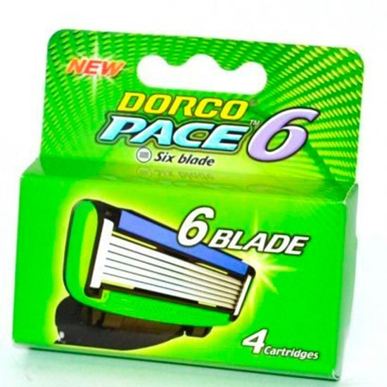 Dorco сменные кассеты PACE6 с 6 лезвиями (4 шт)