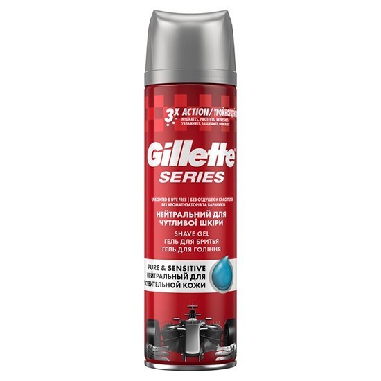 gillette гель для бритья series нейтральный для чувствительной кожи 200 мл