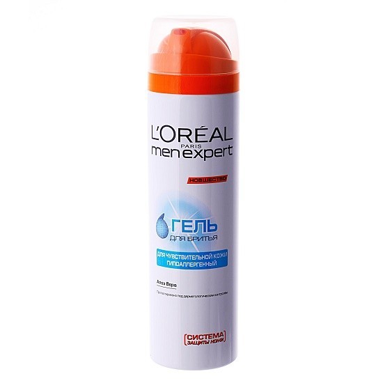 l'oreal men expert гель для бритья гипоаллергенный для чувствительной кожи, 200 мл