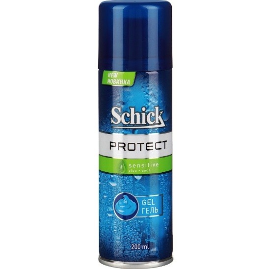 Schick Protect гель для бритья Sensitive для чувствительной кожи 200 мл
