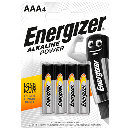 energizer батарейка aaa мизинчиковая alcaline power 1.5v lr03