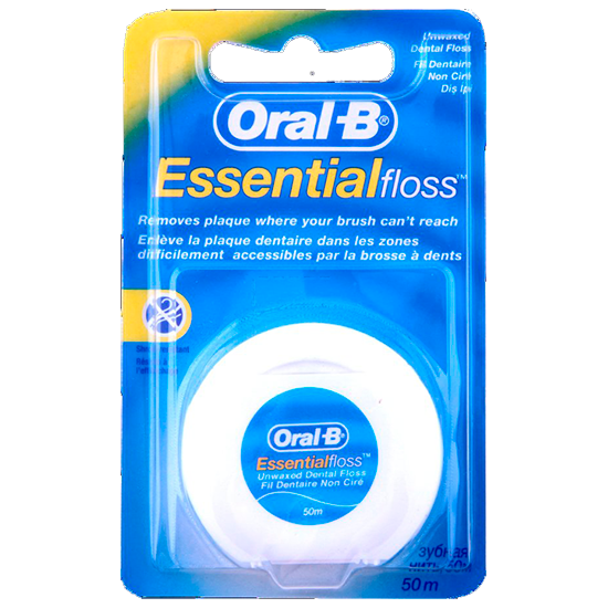 Orl-B зубная нить Esserial Floss невощеная 50 м
