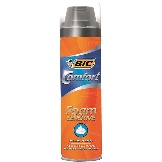 bic comfort пена для бритья sensitive для чувствительной кожи 250 мл