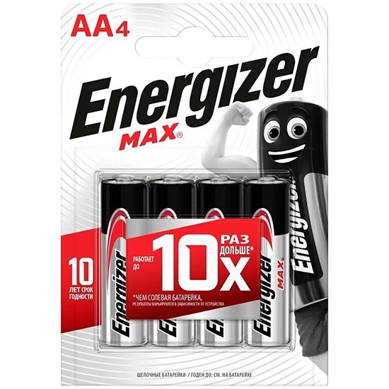 Energizer батарейка AA пальчиковая Max Alcaline 1.5V LR6