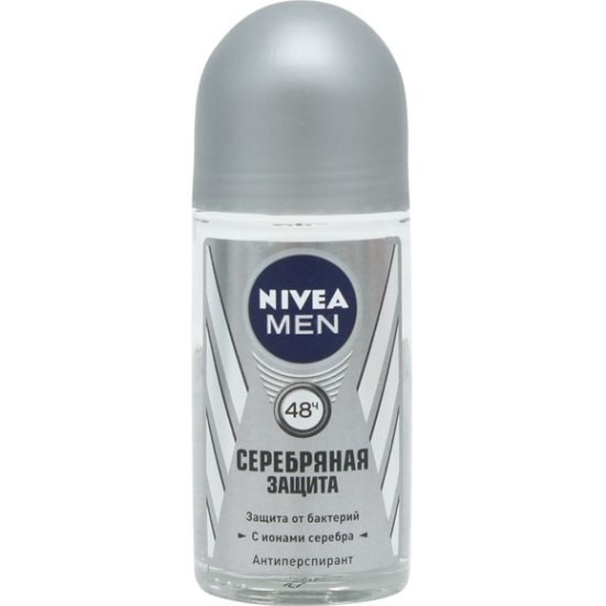 nivea men дезодорант шариковый серебряная защита антиперспирант 50 мл (83778)